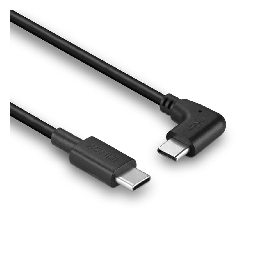 Lindy 32005 USB kabelis USB 2.0 1 m USB C Melns – 3
