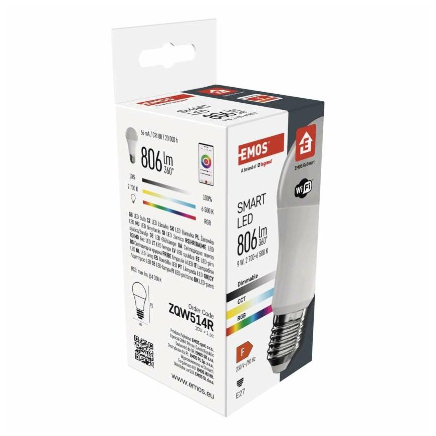Emos ZQW514R Smart bulb Wi-Fi 9 W – 4