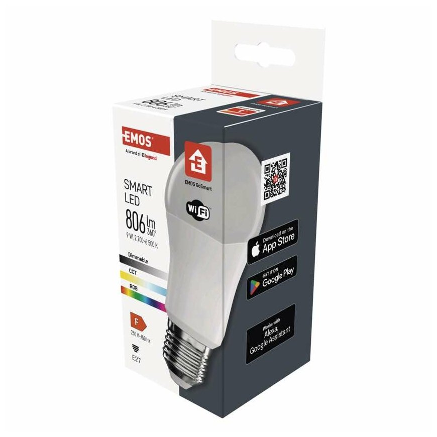 Emos ZQW514R Älylamppu Wi-Fi 9 W – 5