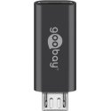 Goobay 55553 kabeļu spraudņu pāreja USB Micro B USB C Pelēks Goobay 55553 kabeļu spraudņu pāreja USB Micro B USB C Pelēks