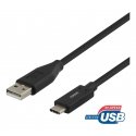 Deltaco USBC-1003M USB кабель USB 2.0 0,5 m USB A Черный Deltaco USBC-1003M USB кабель USB 2.0 0,5 m USB A Черный