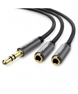 Ugreen 10532 аудио кабель 0,2 m 3,5 мм 2 x 3.5mm Черный