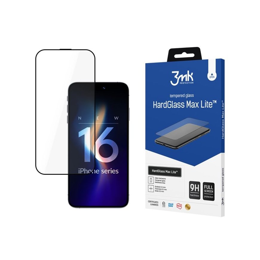 3MK HardGlass Max Lite Kirkas näytönsuoja Apple 1 kpl