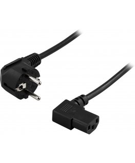 Deltaco 1902305 кабель питания Черный 1,5 m CEE7/7 IEC C13