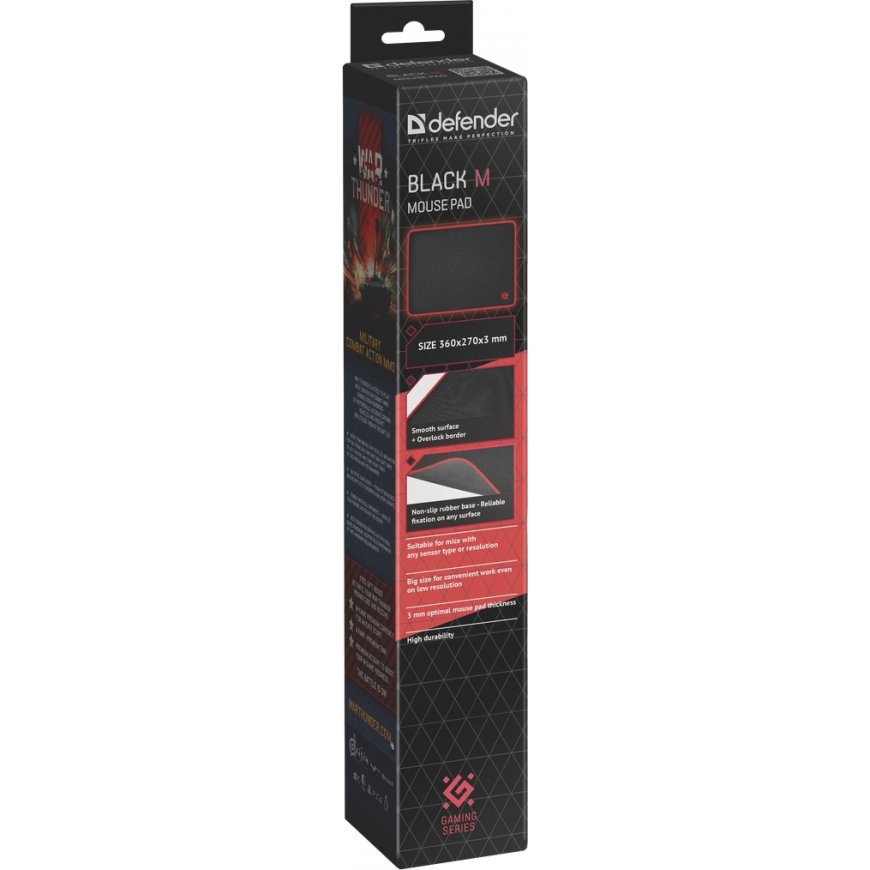 Defender 50560 mouse pad Gaming mouse pad Black, Red – 4