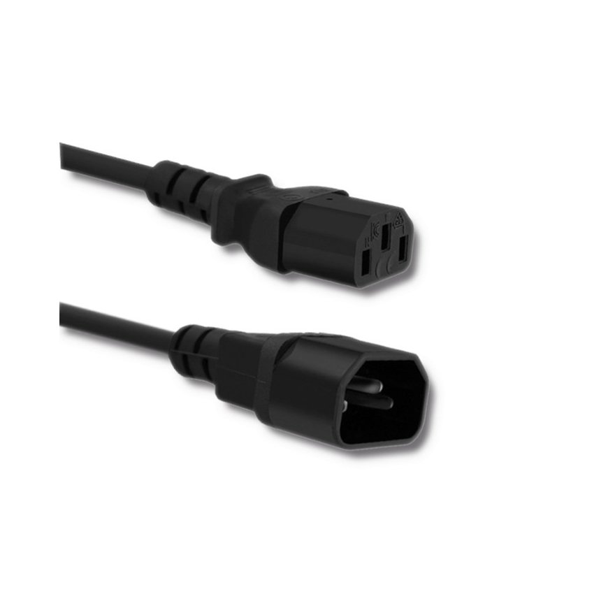 Qoltec 53896 virtajohto musta 1,8 m C13 liitin C14 liitin