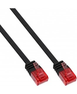 InLine Flat Ultraslim Patch Cable U/UTP Cat.6 Gigabit ready black 1.5m