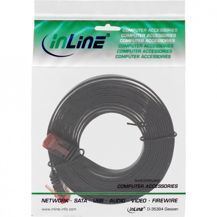 InLine Flat Ultraslim Patch Cable U/UTP Cat.6 Gigabit ready black 1.5m – 4