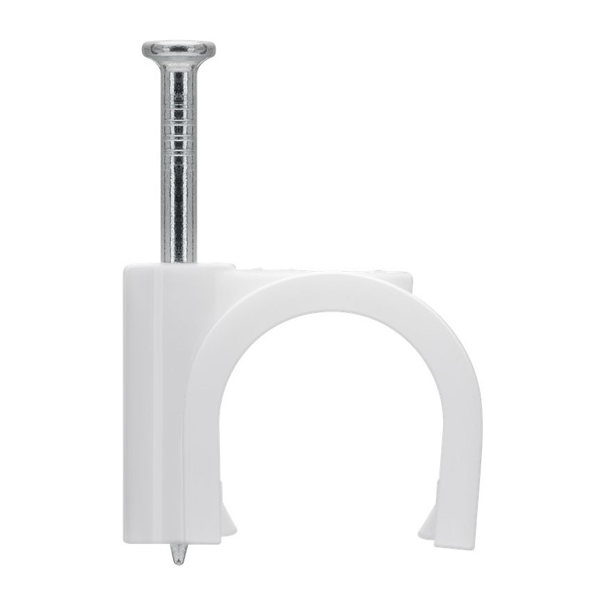 Goobay Cable Clip 14 mm, white – 2