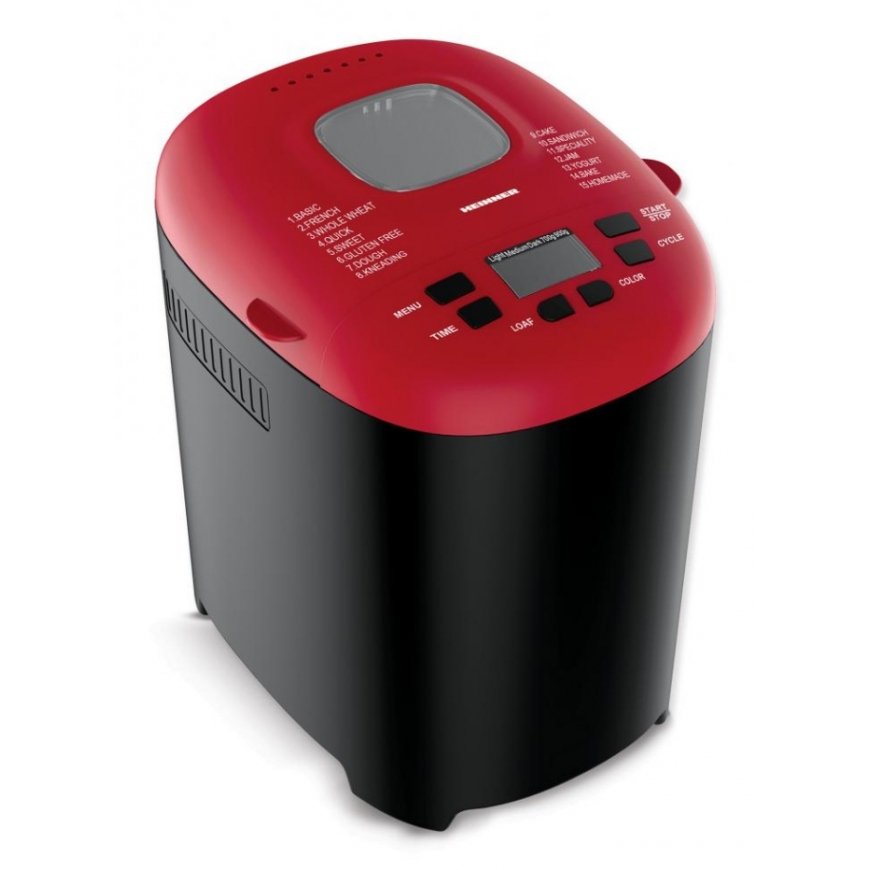 Heinner HBM-915BKR leivamasin 550 W Must, Punane – 2