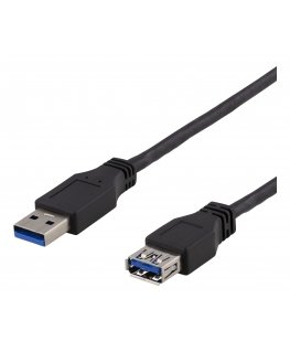 Deltaco USB3-243 USB кабель USB 3.2 Gen 2 (3.1 Gen 2) 3 m USB A Черный