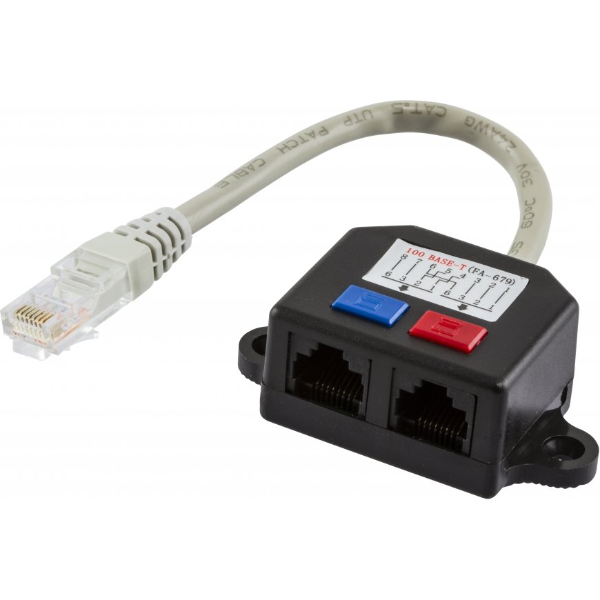 Deltaco 679-U networking cable Black 0.1 m Cat5
