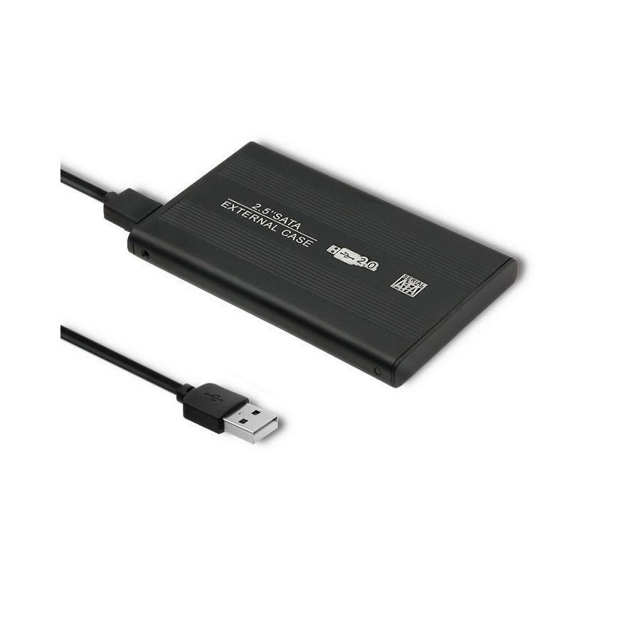 Qoltec 51856 saugojimo diskų korpusas HDD / SSD aptvaras Juoda 2.5"