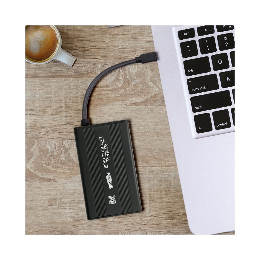 Qoltec 51856 kõvakettaboks HDD/SSD ümbris Must 2.5" – 2