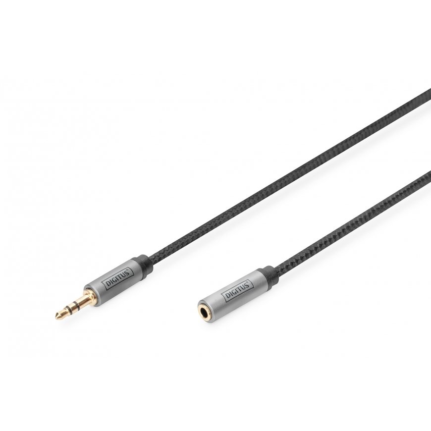 Digitus DB-510210-018-S audiokaabel 1,8 m 3.5mm Must