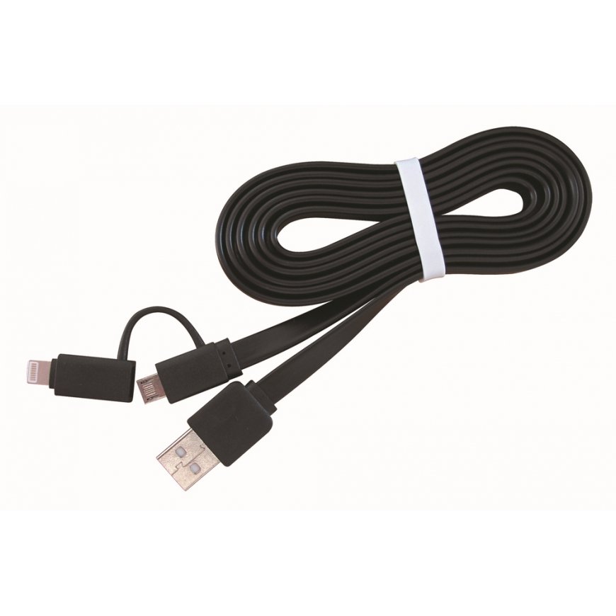 Gembird CC-USB2-AMLM2-1M USB cable USB A Micro-USB B/Lightning Black – 2