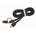 Gembird CC-USB2-AMLM2-1M USB-kaabel USB A Micro-USB B/Lightning Must