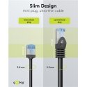Goobay 74317 networking cable Black 0.5 m Cat6a U/FTP (STP)