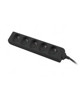 Lanberg PS0-05E-0150-BK удлинитель 1,5 m 5 розетка(и) Для помещений Черный