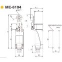 Oem aizmugurējā pozīcijas slēdzis ME-8104 230V AC 5A ar sviru un riteni Oem aizmugurējā pozīcijas slēdzis ME-8104 230V AC 5A ar sviru un riteni