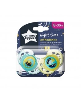 Tommee Tippee Silicone Pacifiers Night Time 18-36 m 2 pcs. (43340094)