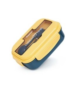 Fissman priešpiečių dėžutė su 3 skyriais 21,5x15x8 cm / 1100 ml, geltona (plastikinė)