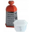 DOMOTTI Patty 22.5 cm six-sided grater with plastic container DOMOTTI Patty 22.5 cm six-sided grater with plastic container