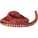 Lean Toys Plush Snake, 100 cm, red Lean Toys Plush Snake, 100 cm, red