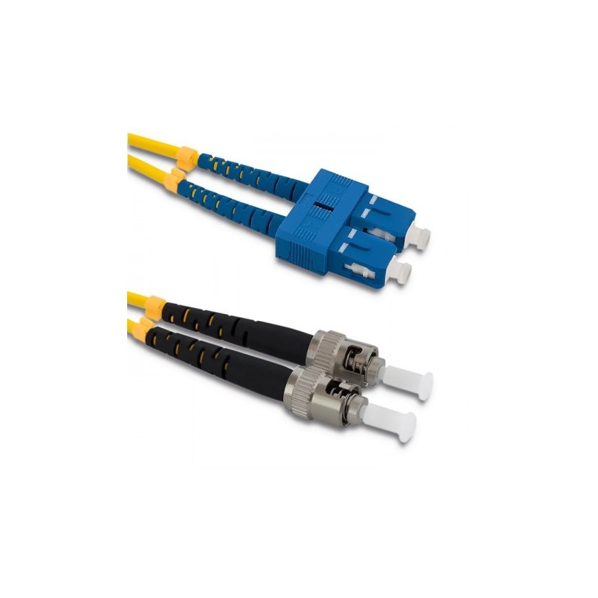 Qoltec 54062 InfiniBand- ja kuituoptiikkakaapeli 5 m SC ST Keltainen