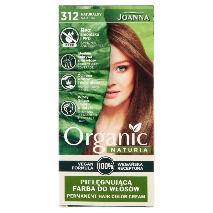 Joanna Naturia Organic Permanent Plaukų Spalva Kreminis 312 Natural