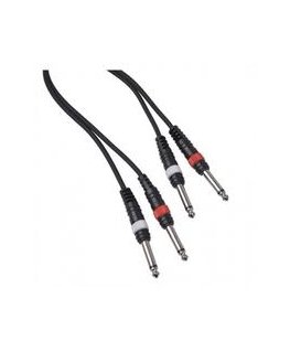 Procab Jack CABLE4ME 2x mono 6,3 mm jacks - 2x mono 6,3 mm jacks signāla audio kabelis 6 m