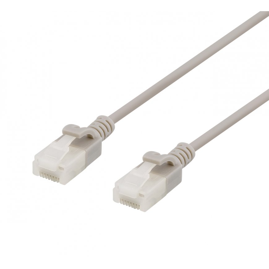 Deltaco UUTP-1040 networking cable Grey 2 m Cat6a U/UTP (UTP)