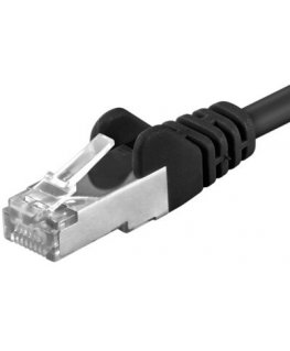 PremiumCord PREMIUMCORD Patch kabelis CAT6a S-FTP, RJ45-RJ45, AWG 26/7 0,25 m melns