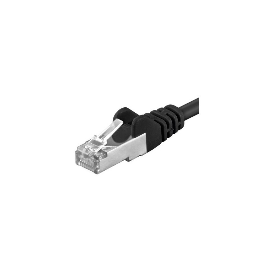 PremiumCord PREMIUMCORD Patch Cable CAT6a S-FTP, RJ45-RJ45, AWG 26/7, 0.25 m Black