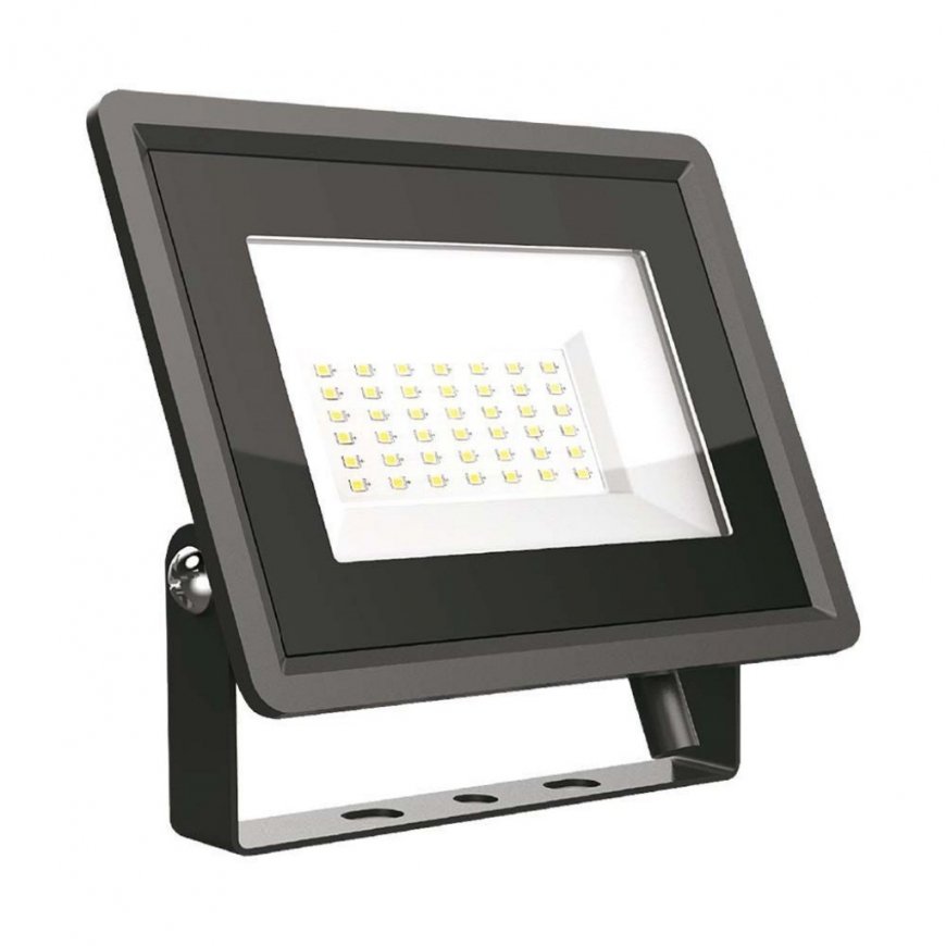 V-tac 30W LED prožektorius, juodas korpusas, 4000K
