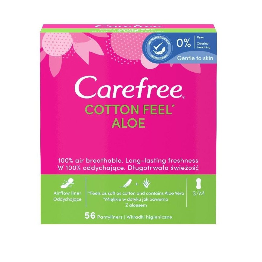 Carefree Cotton Aloe Panty Liners 1 pack - 56 pcs