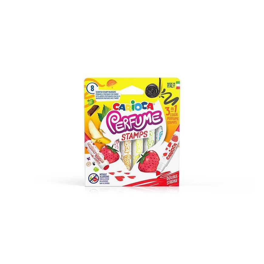 Aroomarkerid CARIOCA PERFUME STAMPS, koos templitega, 8 tk/pak.