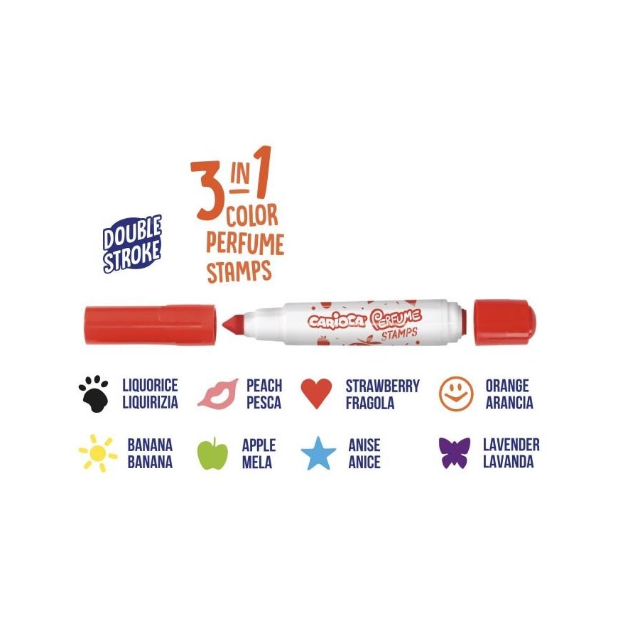 Fragrant markers CARIOCA PERFUME STAMPS, with stamps, 8 pcs/package. – 2