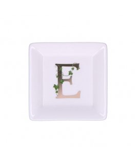 ADORATO White Porcelain Square Plate 10 cm, E pattern