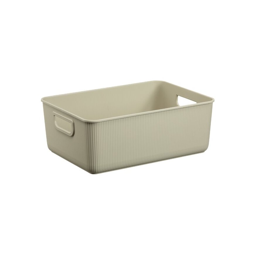 Uzglabāšanas konteiners Akita Plast Team, Krēmkrāsas, 10L, 100% pārstrādāts materiāls, Vāks pārdots atsevišķi, 60840802
