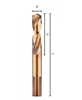 kobalti puurmetallile 4,2 mm HSS-Co PZ, lühike teritatud 3 teraga ALPEN käepide [0090600420100]