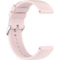 4Wrist Universal Silicone Strap with Silver Buckle 20 mm - White