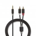 Nedis CABW22200AT20 аудио кабель 2 m 3,5 мм 2 x RCA Антрацит Nedis CABW22200AT20 аудио кабель 2 m 3,5 мм 2 x RCA Антрацит