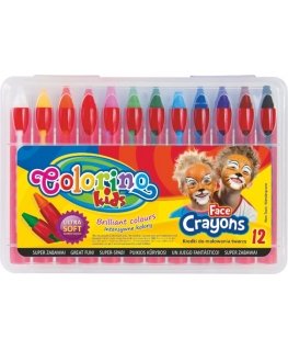 COLORINO KIDS sejas rotāšanas krītiņi, 12 krāsas, 32650PTR