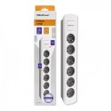 Qoltec 50297 удлинитель 1,8 m 6 розетка(и) Для помещений Серый, Белый Qoltec 50297 удлинитель 1,8 m 6 розетка(и) Для помещений Серый, Белый