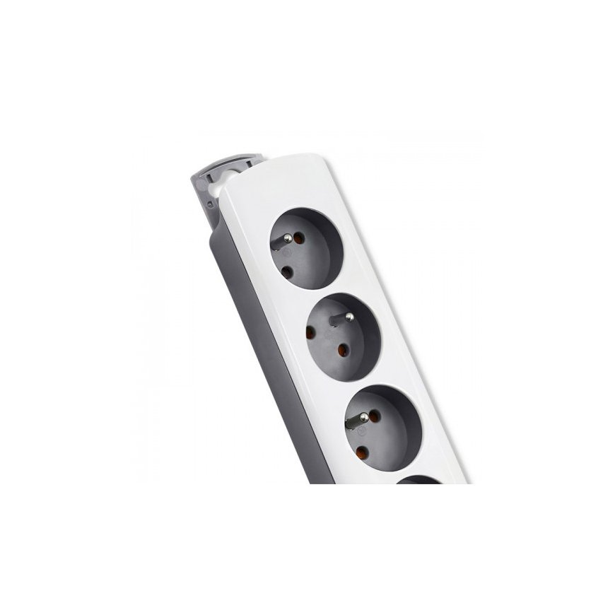 Qoltec 50297 power extension 1.8 m 6 AC outlet(s) Indoor Grey, White – 4