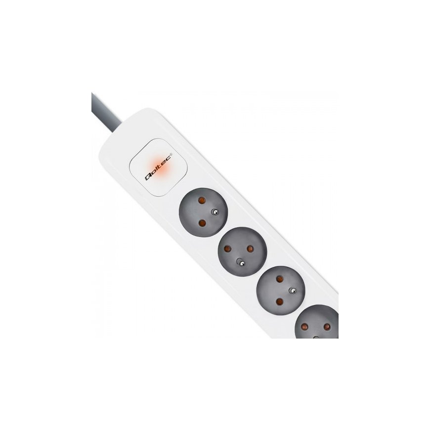 Qoltec 50297 power extension 1.8 m 6 AC outlet(s) Indoor Grey, White – 5