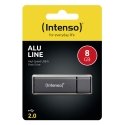 Intenso Alu Line USB zibatmiņa 8 GB USB Type-A 2.0 Antracīts Intenso Alu Line USB zibatmiņa 8 GB USB Type-A 2.0 Antracīts