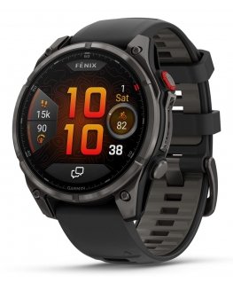 Garmin fēnix 8 Pro 3,56 cm (1.4") AMOLED 47 mm Digitāls 454 x 454 pikseļi Skārienjūtīgais ekrāns Pelēks Wi-Fi GPS