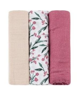 Petite&Mars Mousse - bamboo diapers, 3 pcs set | Pink Meadow